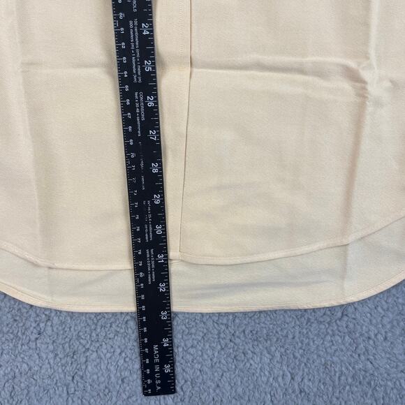 Land's End Men's 17.5-34 Peach Solid Long Sleeve Button Up Shirt - Picture 10 of 16